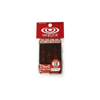 Крючок Vanfook DW-31R #08 (8 шт.), двойной, Red(FS_61FD17B3D2D9)