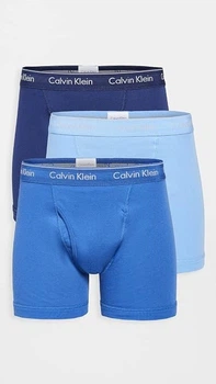Мужское белье трусы боксеры Calvin Klein набор 3 штуки синего цвета размер M