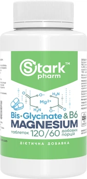 Магній бісгліцинат з вітаміном B6 Stark Pharm Magnesium Bis-Glycinate & B6 120 таблеток (6732)