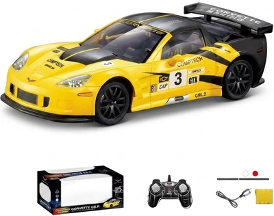 Auto zdalnie sterowane Madej Corvette 1:18 Żółta 013072 (5903631496714)
