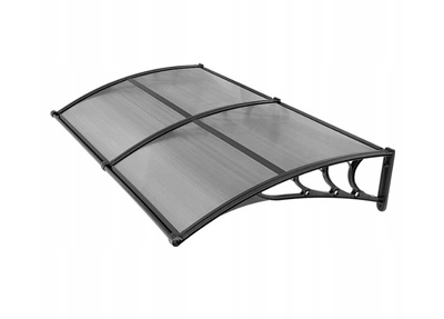 Навес козырек для двери, балкона из поликарбоната Vevor CZPC40X80G-C 198.7 х 96.5 см с водоотводом Серый