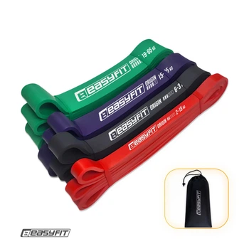 Гумові петлі EasyFit Origin 2-65 кг (набір із 4 шт для фітнеса, тренувань, підтягувань, гума тренувальна для турніка, резинка-еспандер) EFNEW-2654-logo