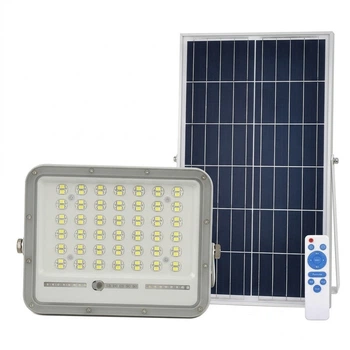 Светодиодный уличный прожектор на солнечных батареях 150 LED 100 Вт размером 21.5х18.5х4.5 см