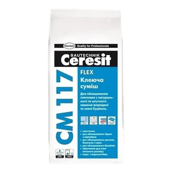 Клей для плитки Ceresit CM 117 будівельний універсальний 5 кг
