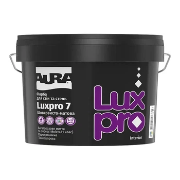 Шовково-матова інтер'єрна фарба AURA Luxpro 7 2.85 л