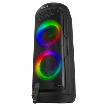 Портативная акустическая система SVEN PS-770, 100 Вт, Bluetooth, RGB-подсветка, караоке, Black