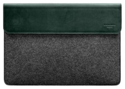Чехол-конверт BlankNote для MacBook 16″ кожа + фетр зеленый Crazy Horse 52093