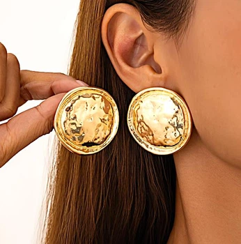 Біжутерія Великі сережки jewelry Золотисті
