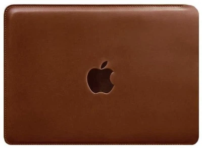 Кожаный чехол для ноутбука MacBook 13 из натуральной кожи Crazy Horse защитный для MacBook Air и Pro, светло-коричневый 58596