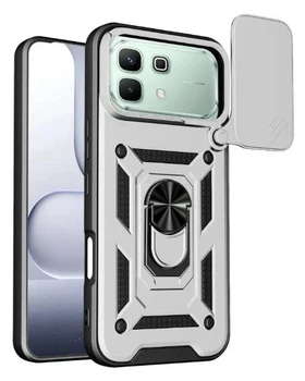 Чехол Camshield c кольцом-подставкой на Infinix Note 60 (X6879) / silver