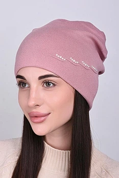 Женская шапка Flirt Космея 56-58 Розовая пудра