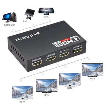 Сплиттер видеосигнала Stone 1x4 HDMI 4K дублирует сигнал на 4 выхода сплиттер разветвитель (ST-SS020)