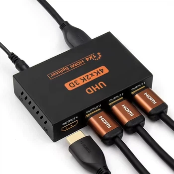 Сплитер видеосигнала Stone 1x4 HDMI 4K дублирует сигнал на 4 выхода сплиттер (ST-SS022)
