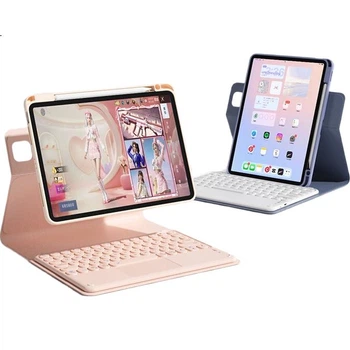 Захисний чохол BOW Hangshi HC038 для нового iPad 10,9 дюймів/11 дюймів, сумісний з iPad Air 4/5, універсальний, з тримачем для олівців, вбудованим горизонтальним та вертикальним екраном, магнітним знімним чохлом, темно-сірий