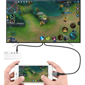 Кабель LinkStone для дублювання екрана Apple iPhone, кабель високої чіткості Lightning-HDMI для iPhone 13/12, кабель для дублювання екрана iPad, пристрій для дублювання екрана телевізора, монітора, проектора