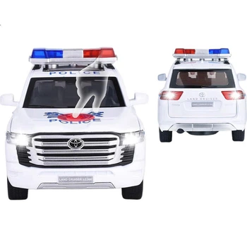 Heimanba 1:32 Toyota Land Cruiser поліцейська модель автомобіля іграшка для хлопчиків та дівчаток, модель автомобіля з сплаву, подарунок