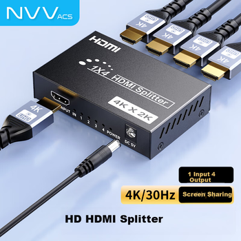 Разветвитель видеосигнала NVV ACS HDMI 1x4 4K UHD (NV-SM4K104)