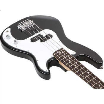 Minsine FD Bass/чорний Класичний чотириструнний електричний бас для початківців, бас початкового рівня
