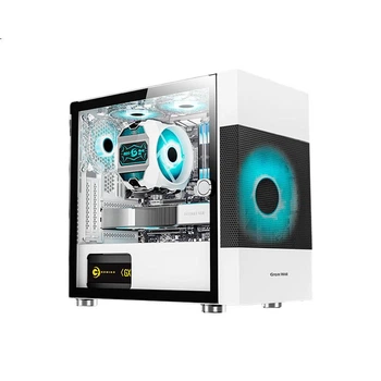 Корпус для комп'ютера Great Wall Archimedes 1 білий (надширокий форм-фактор/маленька материнська плата MATX/підтримка водяного охолодження 240 мм/повністю прозора скляна бічна панель/кріплення для вентиляторів 20 см/підтримка відеокарт серії 50-80)