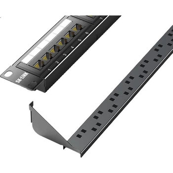 Патч-панель SK-LINK 19" 1U 24 порта Cat 6 UTP с организатором (SK-P6-24)