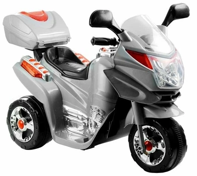 Motocykl elektryczny dla dzieci LEAN Toys HC8051 na akumulator srebrny (5902808153627)