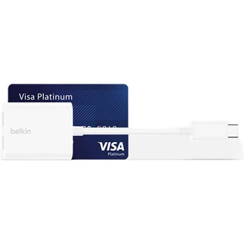 Адаптер BELKIN Apple Lightning - Dual, кабель-розширювач для iPhone, розгалужувач для музики та заряджання, F8J198