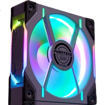 PHANTEKS D30 Building Block Version Anti-Leaf 12cm Case Water Cooling Radiator ARGB Temperature Control Fan (30mm Thick, 7 Blades High Air Pressure, Wireless Cable Connection, Single Package, Black)