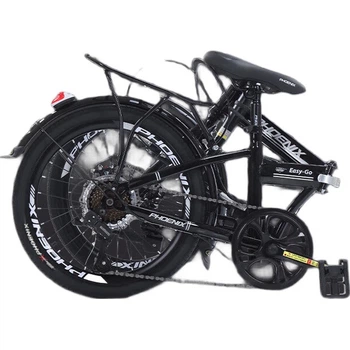 Складной велосипед Phoenix для взрослых, трансмиссия Shimano, подходит для мужчин и женщин-студентов, портативный велосипед для поездок на работу, 20 дюймов, 7 скоростей.