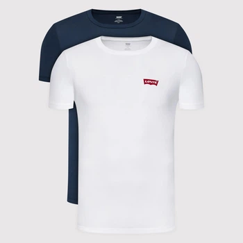 Набір футболок чоловічих 2 шт Levi`s 2Pk Crewneck Graphic Hm Chesthit 2 79681-0027 M Темно-синій/Білий (5400970190513)