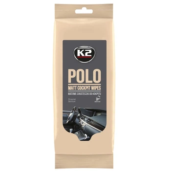 Салфетки влажные K2 Polo Matt Wipes для очистки приборной панели и пластиковых деталей 24 шт. (K425)