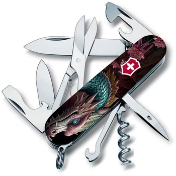 Нож Victorinox Climber Zodiac Дракон Pink/Turquoise (1049-Vx13703.3_Z3290p)