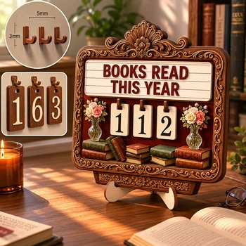 Трекер чтения «Books Read This Year» счетчик книг коричневый