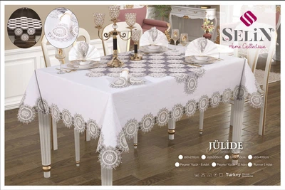 Скатертина Selin 120115552 160х350 см Льон Кремовий