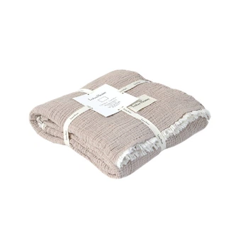 Покривало Lotus Home 120117364 160*200 см Муслінова бавовна Бежевий