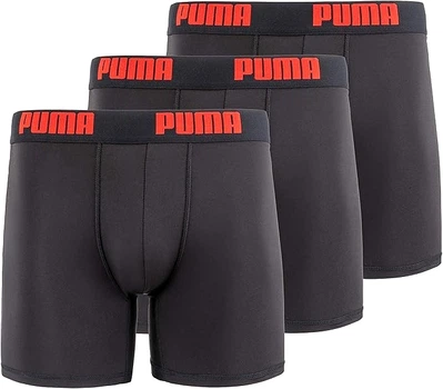 Набір трусів Puma Athletic Boxer Briefs 3 шт Чорні (Розмір XL)
