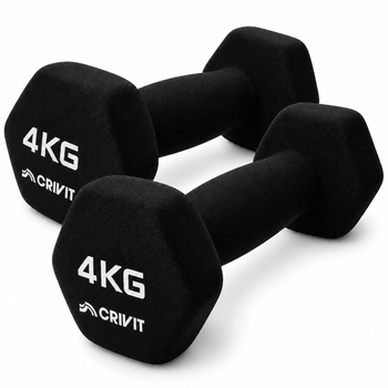 Гантелі вінілові Crivit 2 x 4 кг Black (R4838131820250)