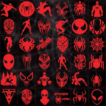 Набор трафаретов для блеск тату/глитер тату Человек ПаукSpiderman арт.170