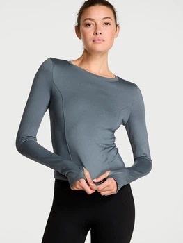 Спортивний лонгслів жіночий Victoria's Secret 736828737 XL Сірий (1161483858)