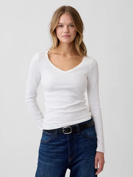 Лонгслив женский GAP 513635458 XL Белый (1161519169)