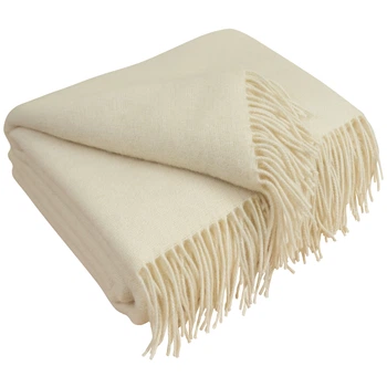Плед 100% вовна ягняти Айворі 140x220 см Lambswool
