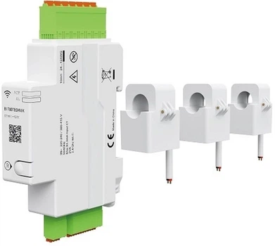 Inteligentny monitor energii Tuya 3P+N 120A DIN Wi-Fi z trzema przekładnikami prądowymi (HS083809)