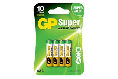 Батарейки GP Super LR03/AAA, алкалінові, 1,5 В, 4 шт.