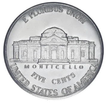 Монета США 5 центов 1992 VF-AU P