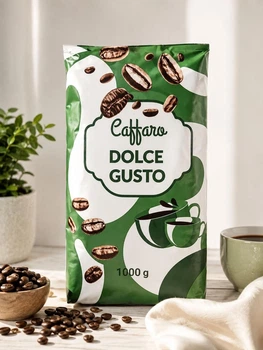 Кава в зернах Caffaro Dolce Gusto Arabica&Robusta Каффаро Дольче Густо купаж Арабіки та робусти Пакет 1000г