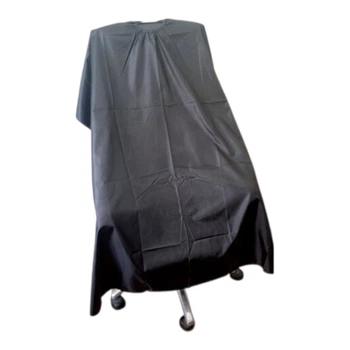 Пеньюар парикмахерский ProLine AP32015 черный на крючках 120х156 см