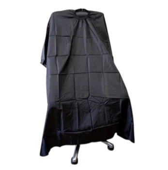 Парикмахерский пеньюар ProLine CP59939 черный на крючках 145х160 см