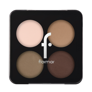 Палітра тіней для повік Flormar Color Eyeshadow 4 кольори, 04 Swiss Chocolate Коричневі