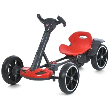 Детский электромобиль GO KART F1 красный с пультом и Bluetooth 390 Вт на аккумуляторе с EVA-колесами, музыкой