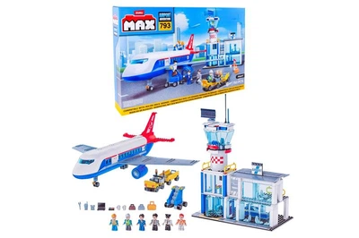 Конструктор Zuru MAX CITY Аэропорт с самолетом и минифигурками 793 детали (83167)