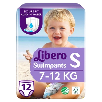 Подгузники-трусики детские для плавания Libero Swimpants Small 7-12 кг 12 шт (7322541981659)